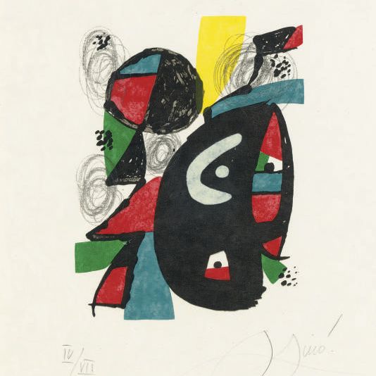 Joan Miró — Кислота "Меланхолия" : одна тарелка (M. 1213; см. C. books 248)