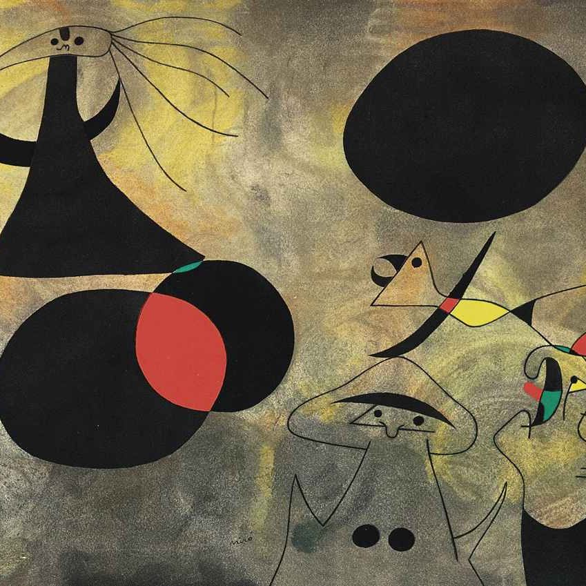 Joan Miró — "Любовь к солнцу", из "Созвездий" (Cramer books, 58)