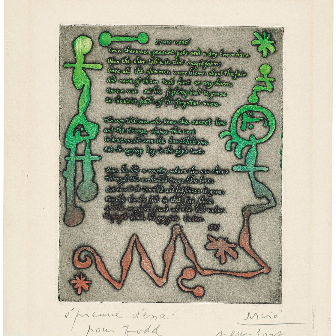 Joan Miró — Джоан Миро, 1937, из альбома Рутвена Тодда