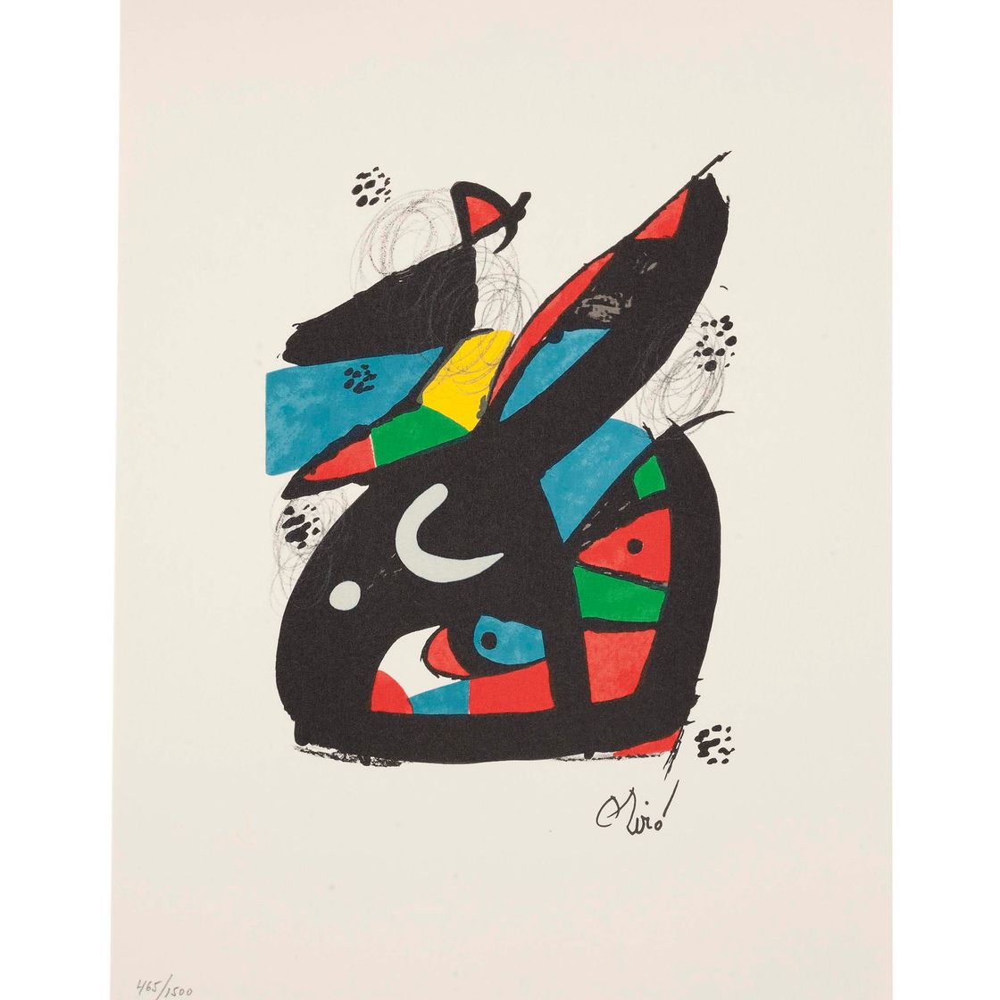Joan Miró — Жоан Миро, "Мелодия любви", Париж, галерея Люси Уэлл, 1980 (Мурло, 1212-1225; см. книги Крамера, 248)