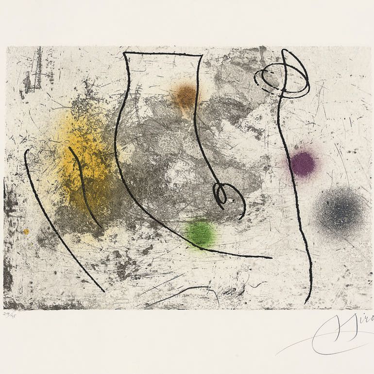 Joan Miró — Рисунок 6 из Лапидари (Дюпен, 1146; ср. книги Крамера, 251)