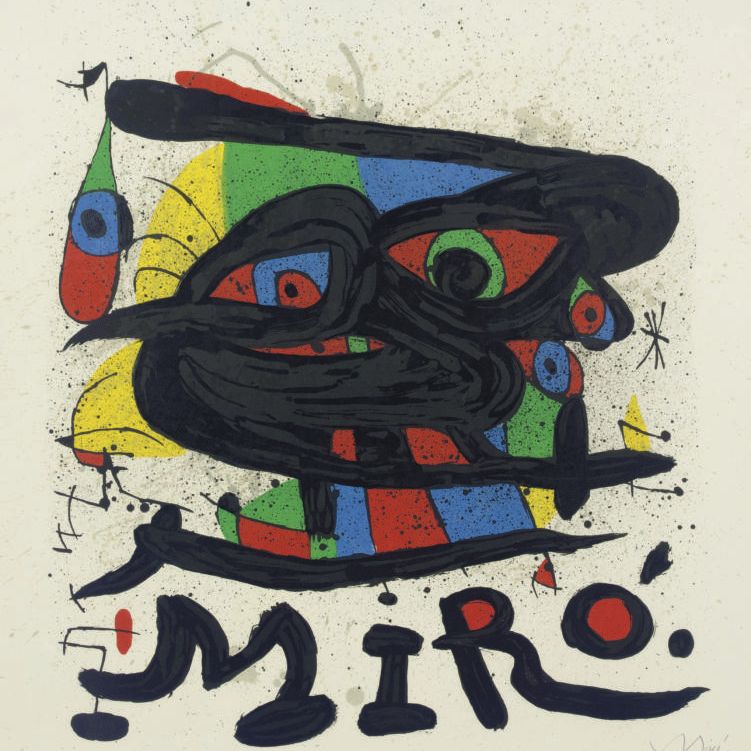 Joan Miró — Афиша выставки "Скульптуры Миро" (M. 755)