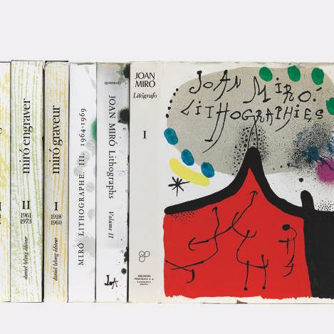 Joan Miró — Литография Жоана Миро [Vols. I-III], Издательства Polígrafa, Барселона, 1972, издательство Léon Amiel Publisher Inc., Нью-Йорк, 1975, Главный редактор, Париж, 1976; Miró Graveur [Тома II и III]. I-III], Д. Лелонг, Париж, 1984, 1989, 1991 (М. 854-67, 1063-49, 1112-19; С. книги 160, 198, 230, 255)