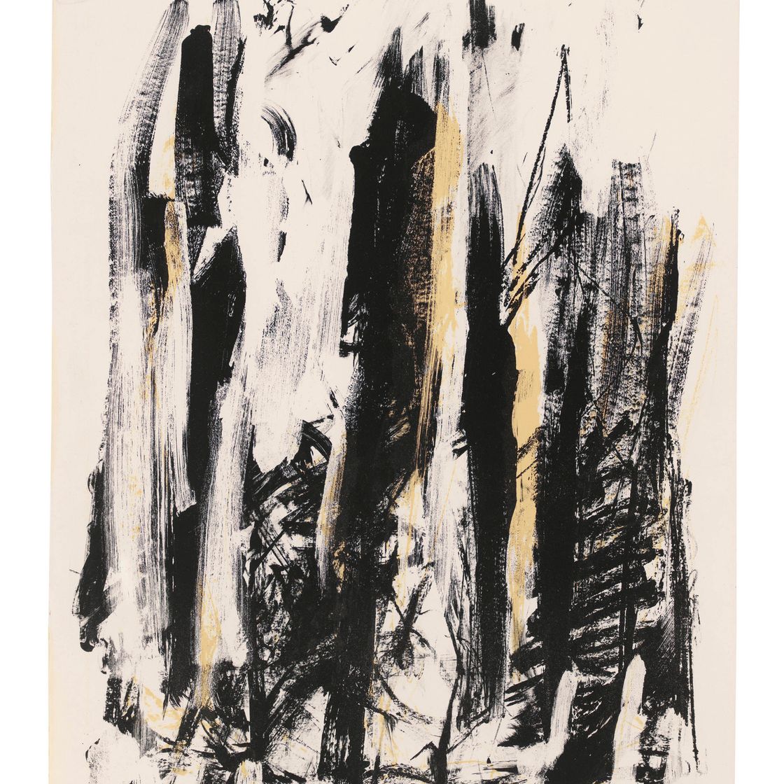 Joan Mitchell — Ветви (черные и желтые)