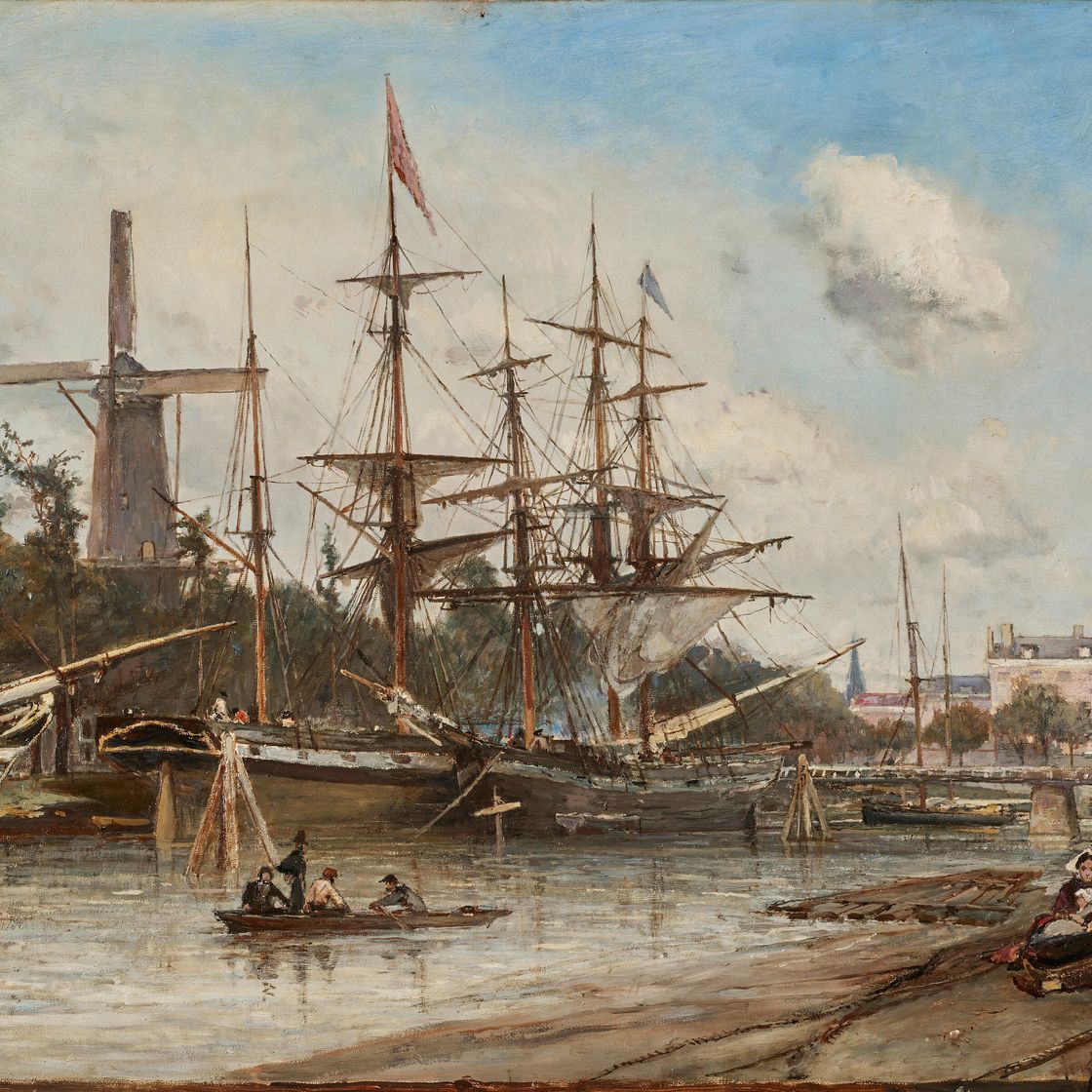 Johan Barthold Jongkind — Замок в порту Роттердама