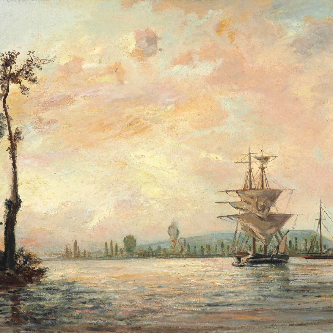 Johan Barthold Jongkind — Набережная Сены в Руане