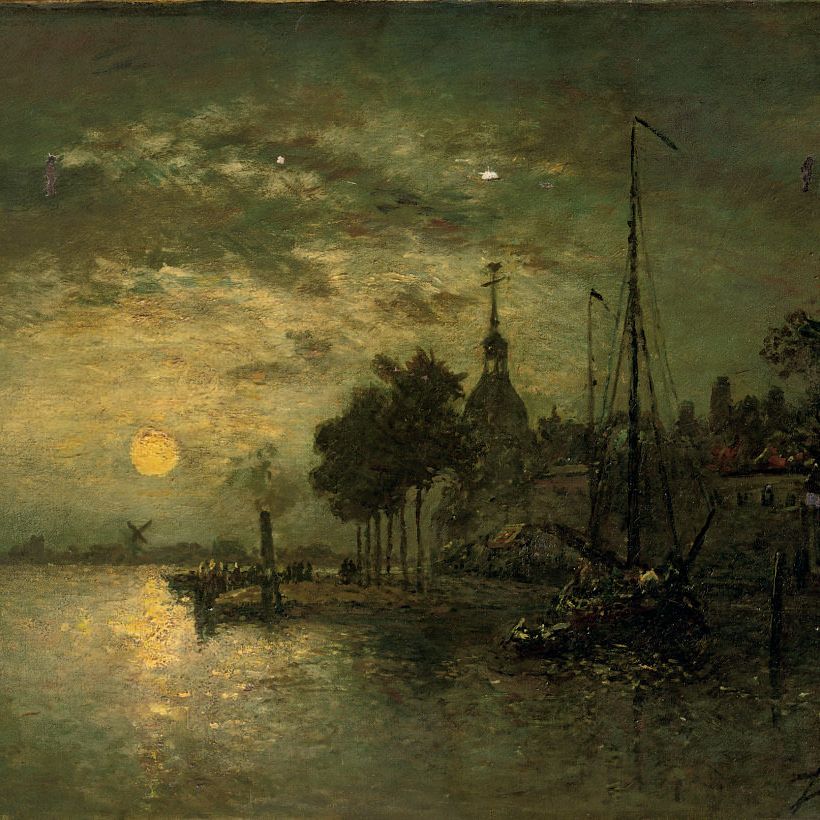 Johan Barthold Jongkind — Катание на лодке недалеко от Дордрехта