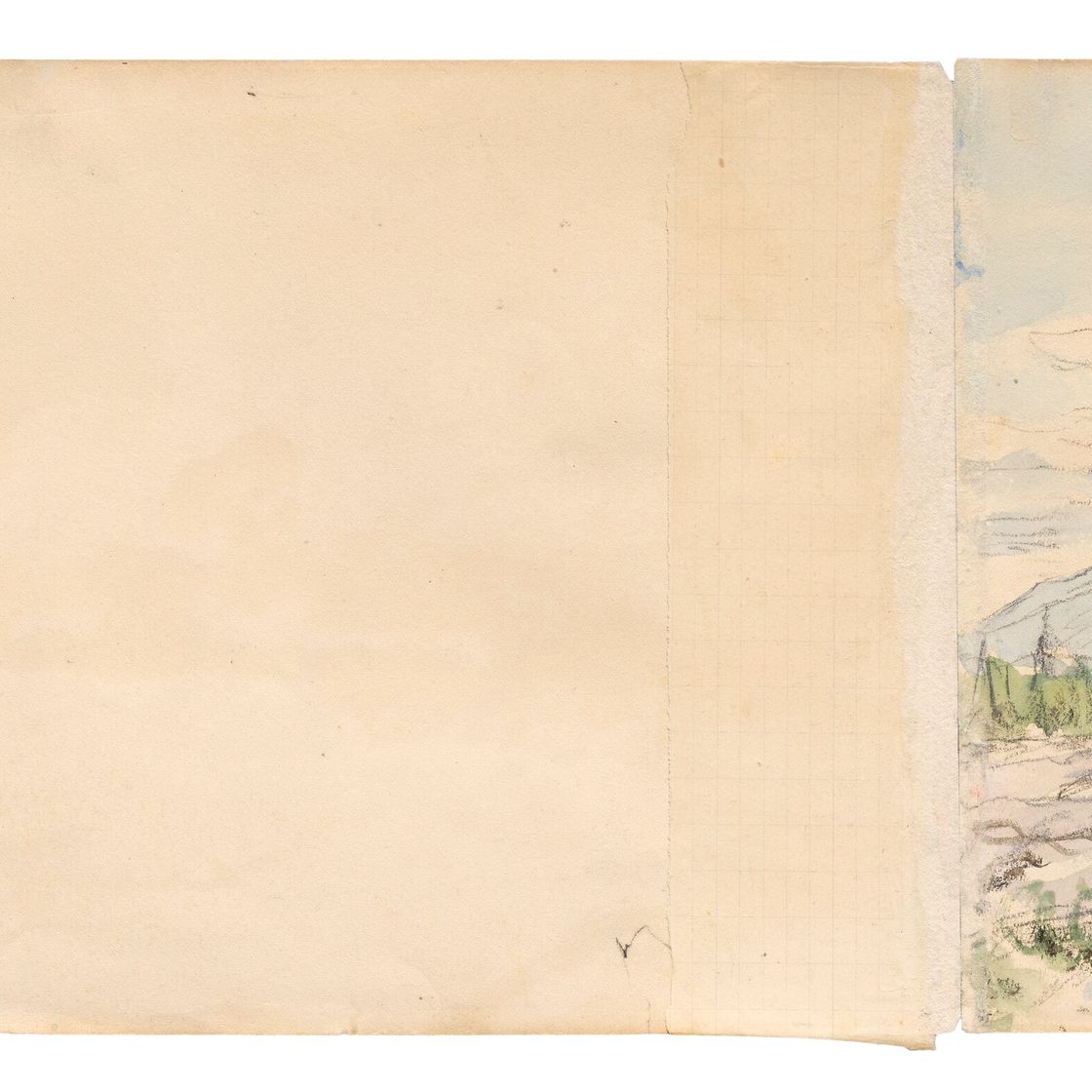 Johan Barthold Jongkind — Дорога Бальбинов, Кот-Сент-Андре ( прямая ; оборотная сторона ), изображение 3