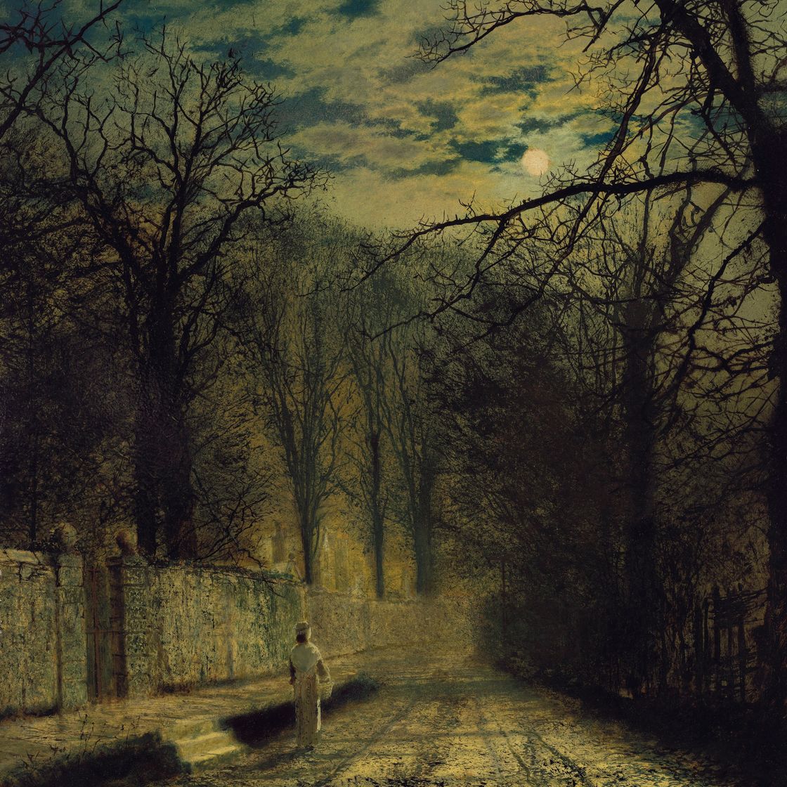 John Atkinson Grimshaw — Улица, залитая лунным светом, изображение 1