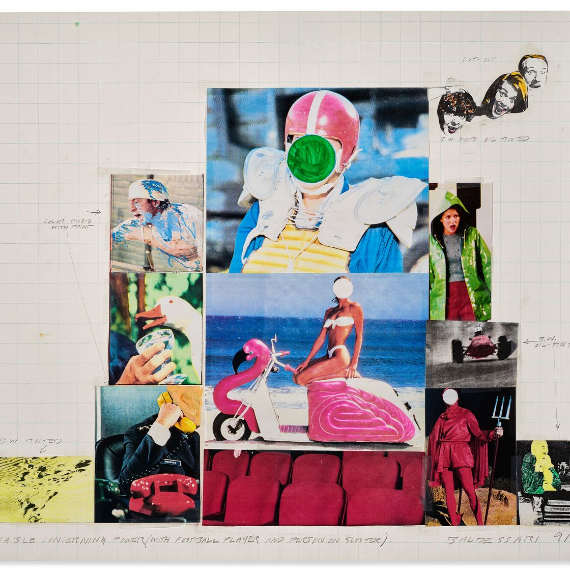 John Baldessari — Притча о власти (с футболистом и человеком на скутере) (Макет), изображение 1
