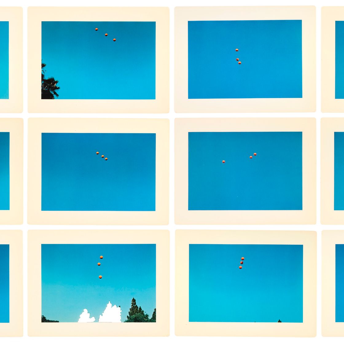 John Baldessari — Подбрасывание трех мячей в воздух, чтобы получить прямую линию (лучшая из тридцати шести попыток)