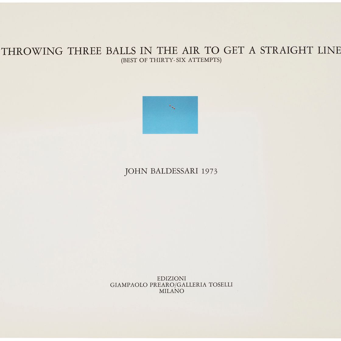 John Baldessari — Подбрасывание трех мячей в воздух, чтобы получить прямую линию (лучшая из тридцати шести попыток), изображение 14