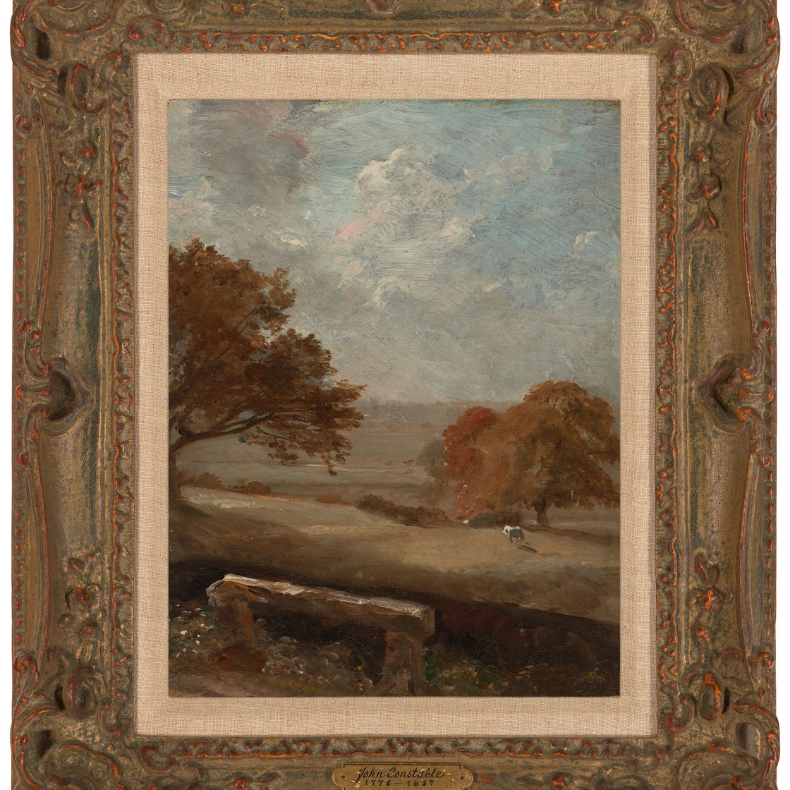 John Constable — Парковая поляна, за которой виднелась церковь Дедхэм, изображение 2
