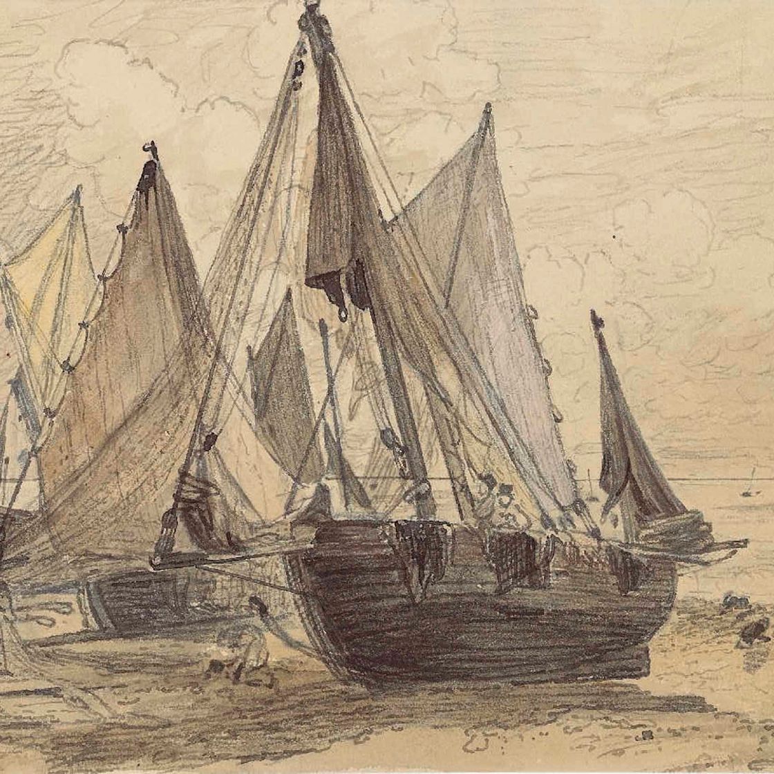 John Constable — Брайтон-Бич с рыбацкими лодками