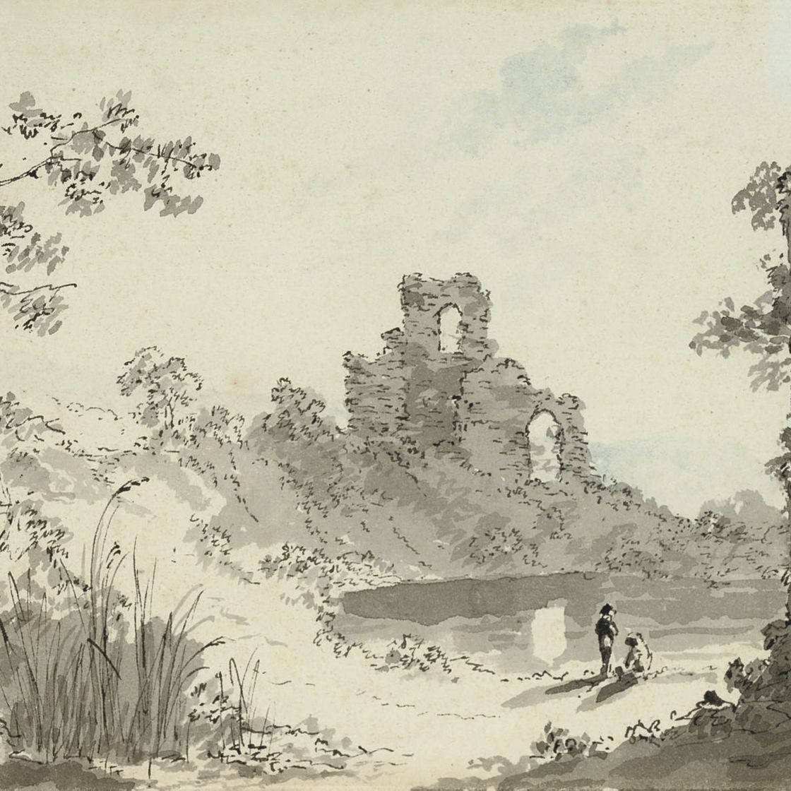 John Constable — Рыбаки перед готическими руинами, еще одна руина справа