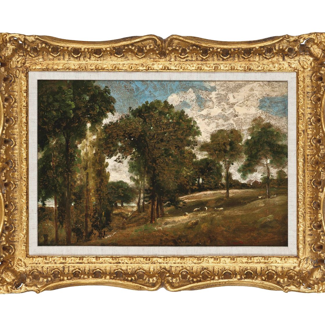 John Constable — Лесистый пейзаж с овцами