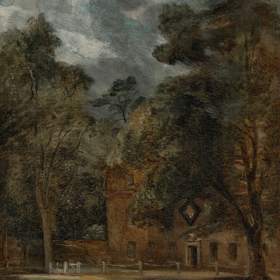 John Constable — Западный домик, Восточный Бергхольт, с водоразделом, изображение 1