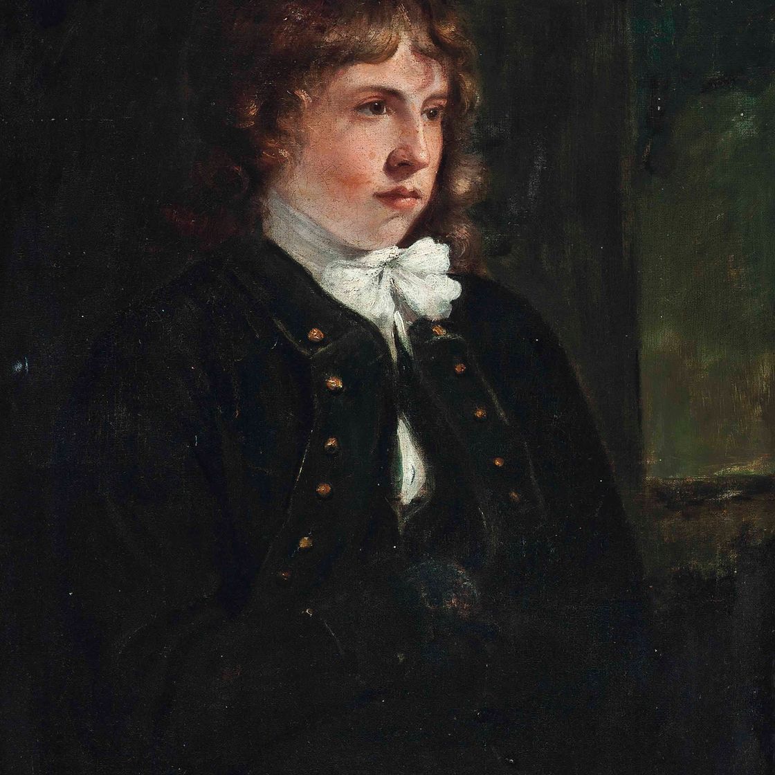 John Constable — ПОРТРЕТ МАЛЬЧИКА В ПОЛНЫЙ РОСТ, В ТЕМНОМ ПАЛЬТО И БЕЛОМ ГАЛСТУКЕ, У ОКНА