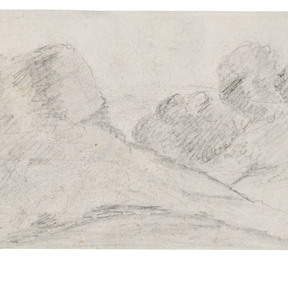 John Constable — Портретный этюд Джейн или Энн Габбинс (слева направо); Лесной пейзаж, Эпсом (справа налево), изображение 2