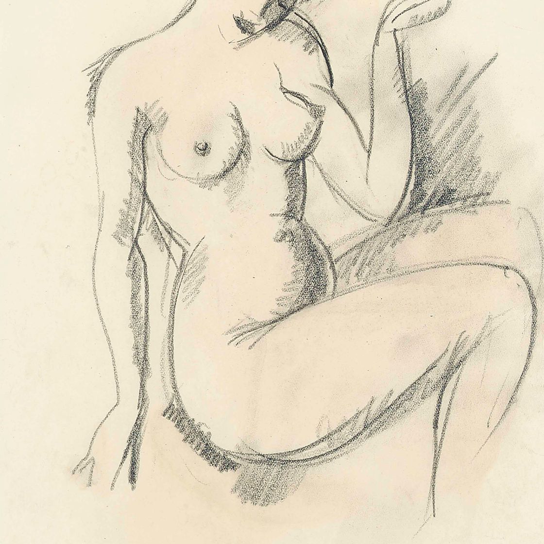 John Duncan Fergusson — Сидящая обнаженная натура, Париж