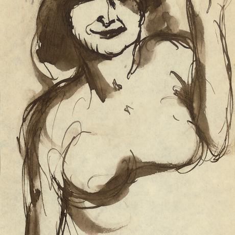 John Duncan Fergusson — Обнаженная в шляпе