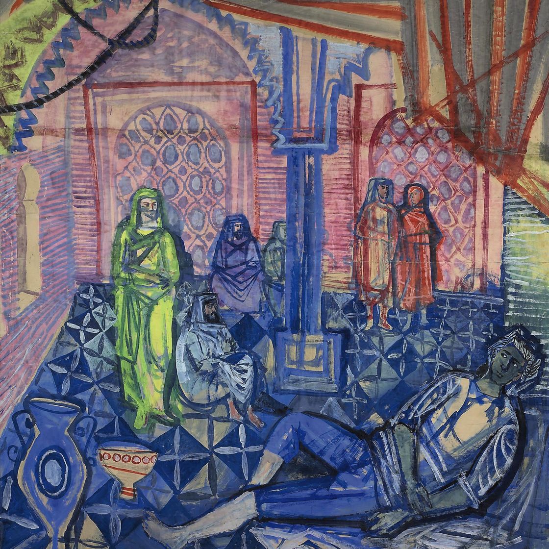 John Minton — Арабы в интерьере