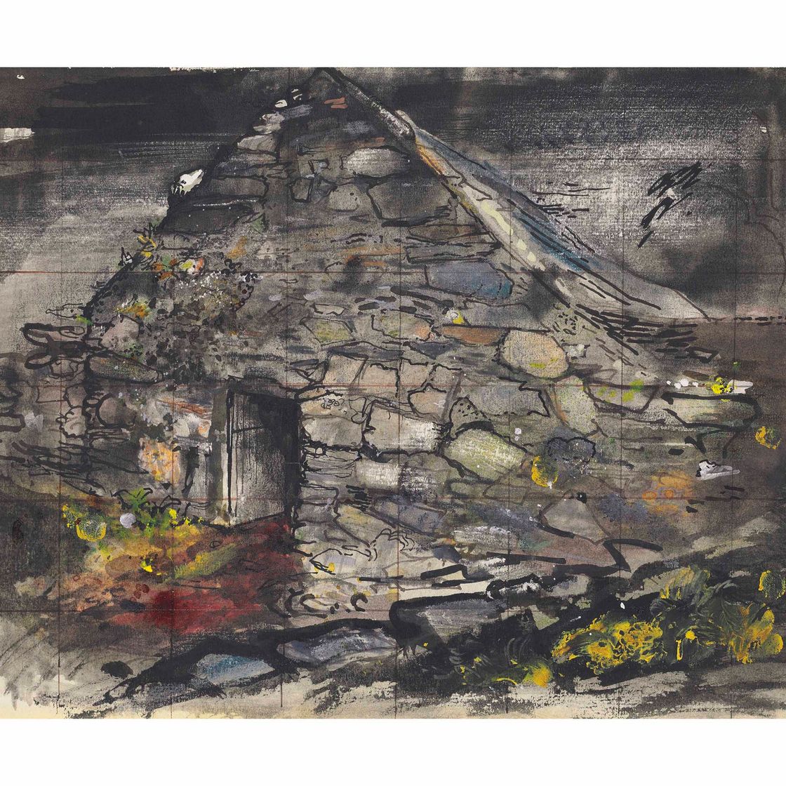 John Piper — Амбар, Cwm Cynfal, Сноудония