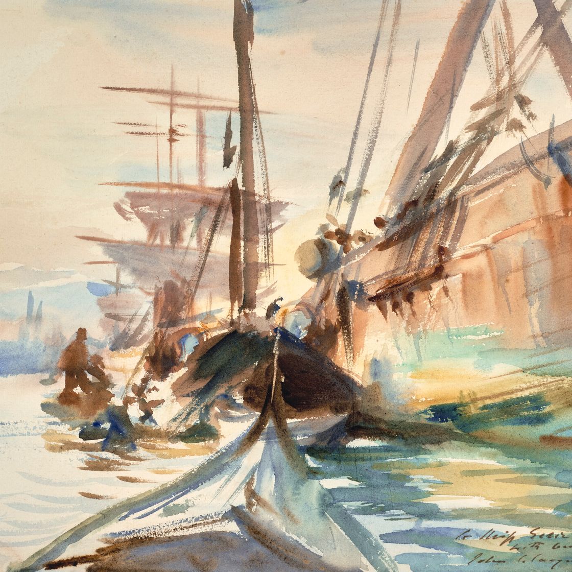 John Singer Sargent — Разгрузка лодок, изображение 1