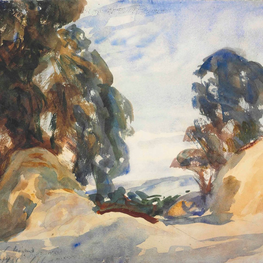 John Singer Sargent — Пейзаж с деревьями