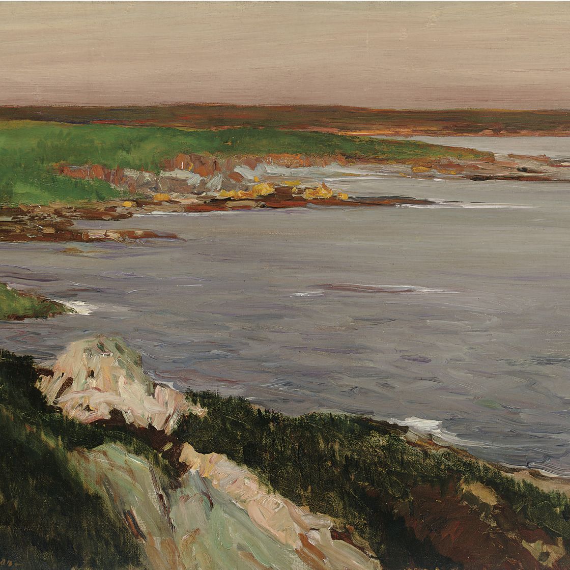 John Sloan — Смотровая площадка, Зеленые и оранжевые скалы