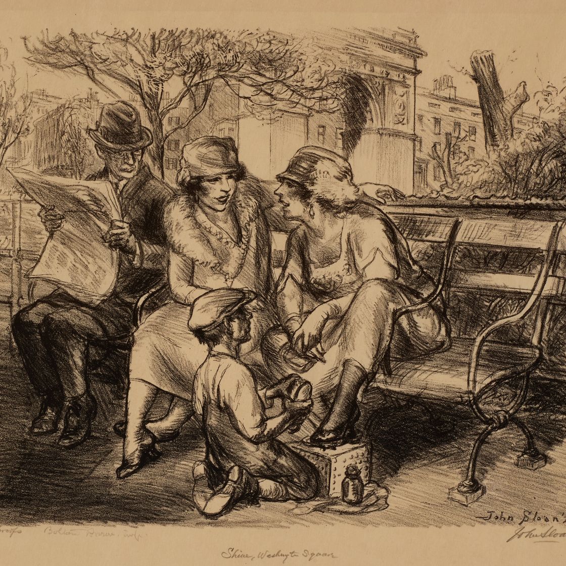 John Sloan — Сияй, Вашингтон-сквер