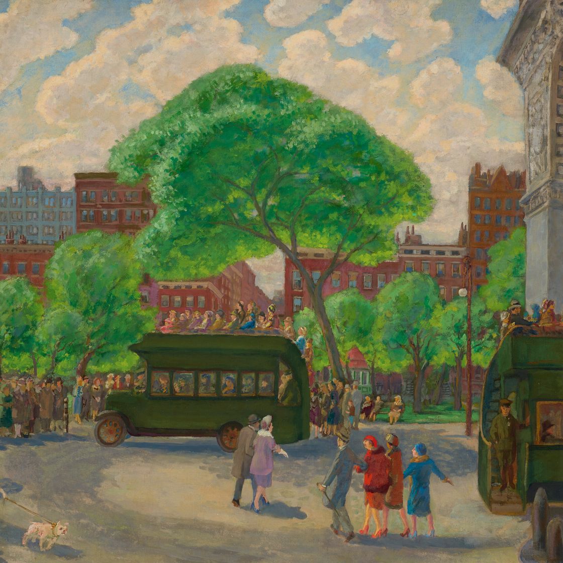 John Sloan — Автобусы на площади, изображение 1