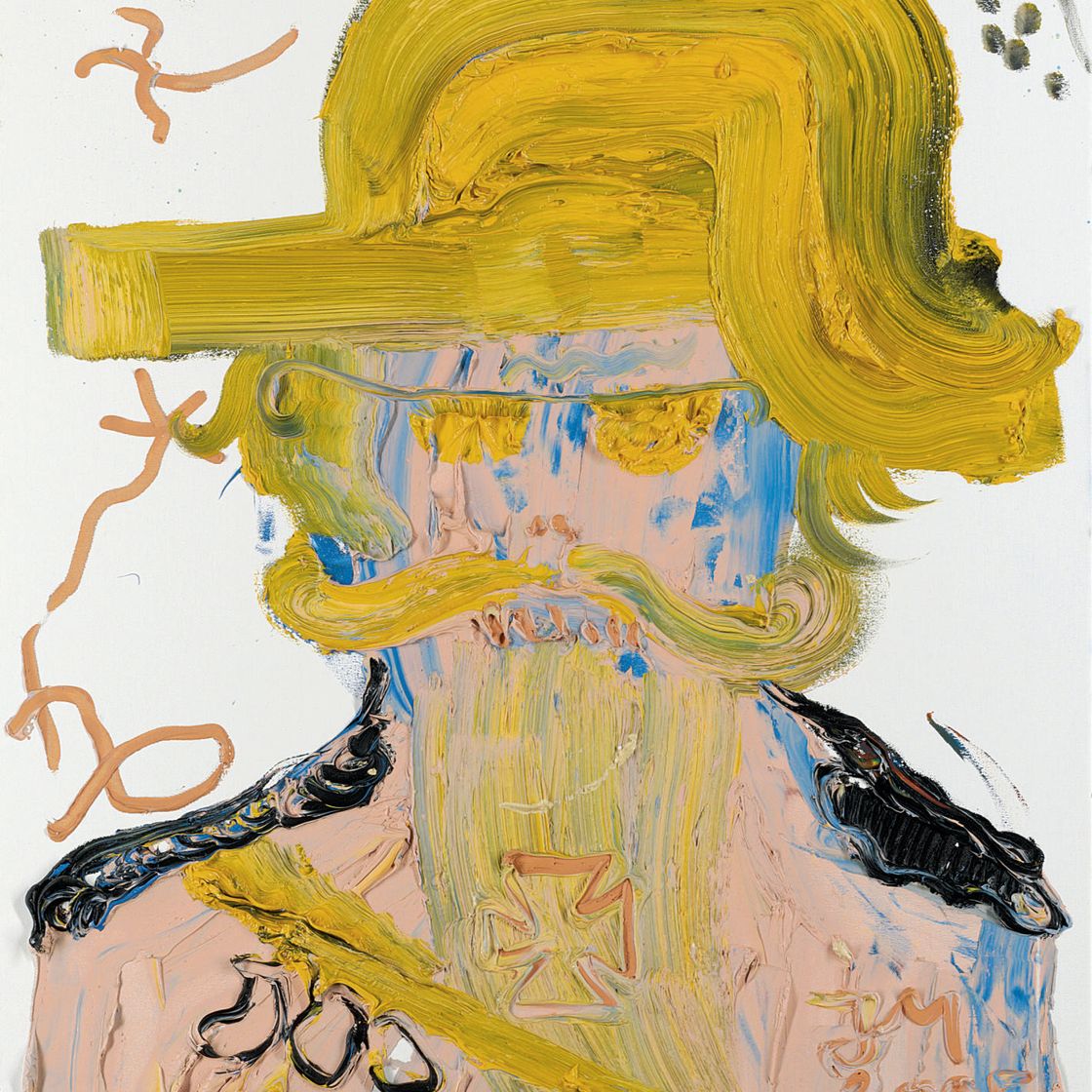 Jonathan Meese — "Шерриф "Сорбифра" на вершине пирамиды "Солейс", грау (Кокаин XIV)"