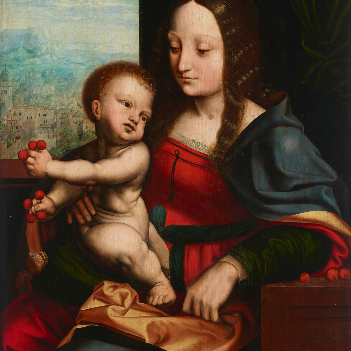 Joos Van Cleve — Мадонна с вишнями, изображение 1