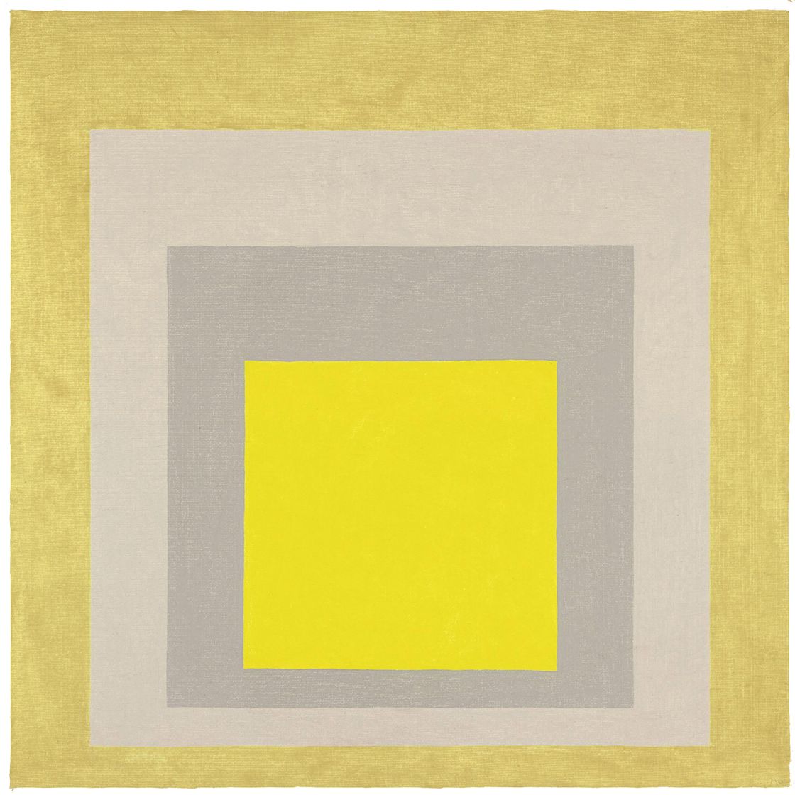 Josef Albers — Этюд, посвященный Квадрату: "2 серых между 2 желтыми"