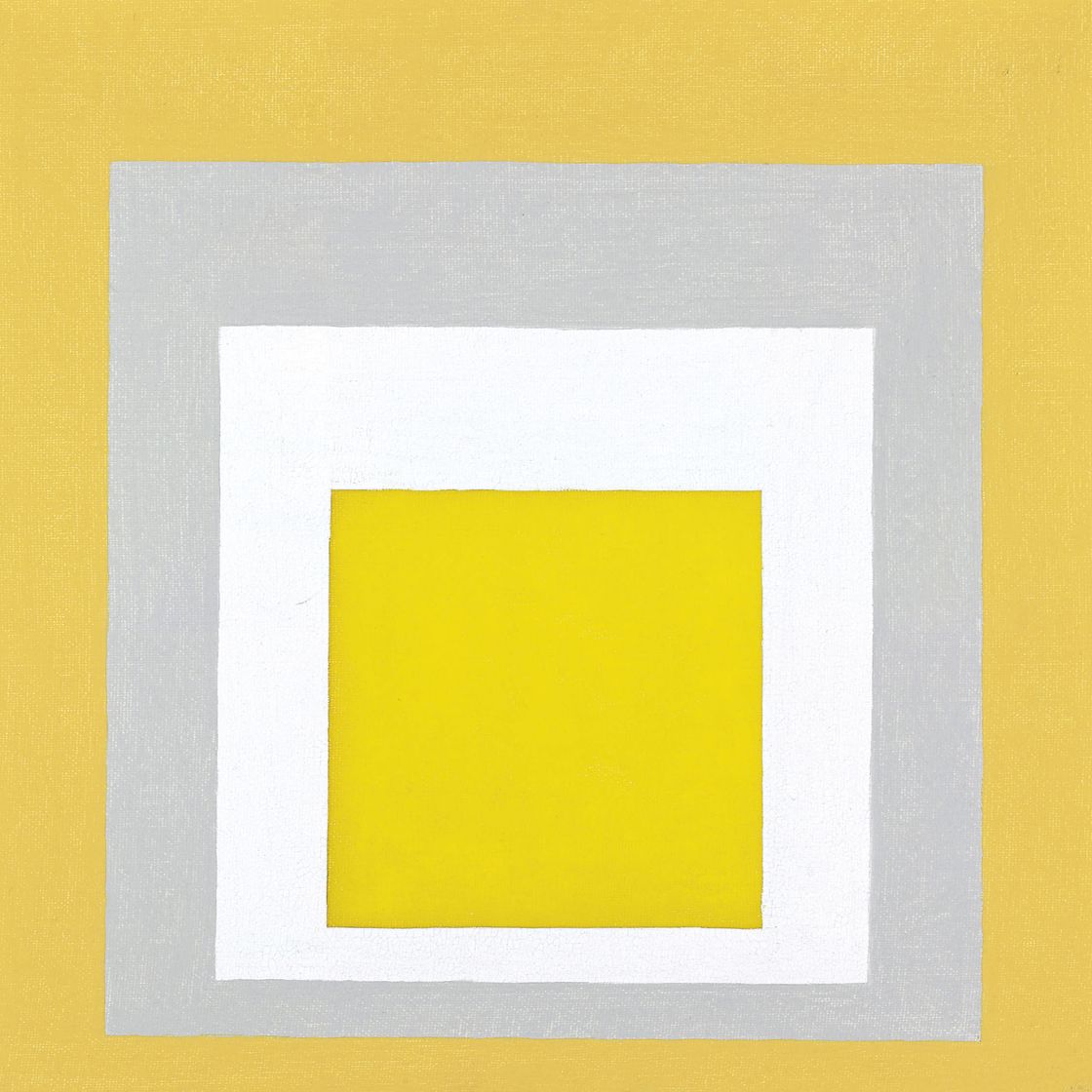 Josef Albers — Дань уважения Квадрату: 2 белых между 2 желтыми
