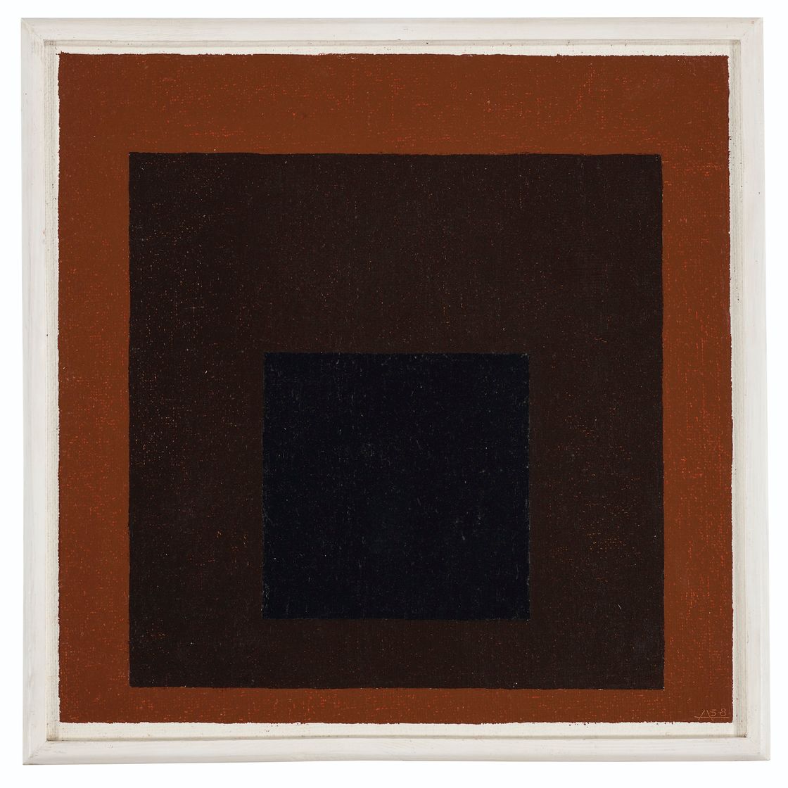 Josef Albers — Квадраты: Черный в темно-коричневом цвете + темно-красный [Дань уважения квадрату]