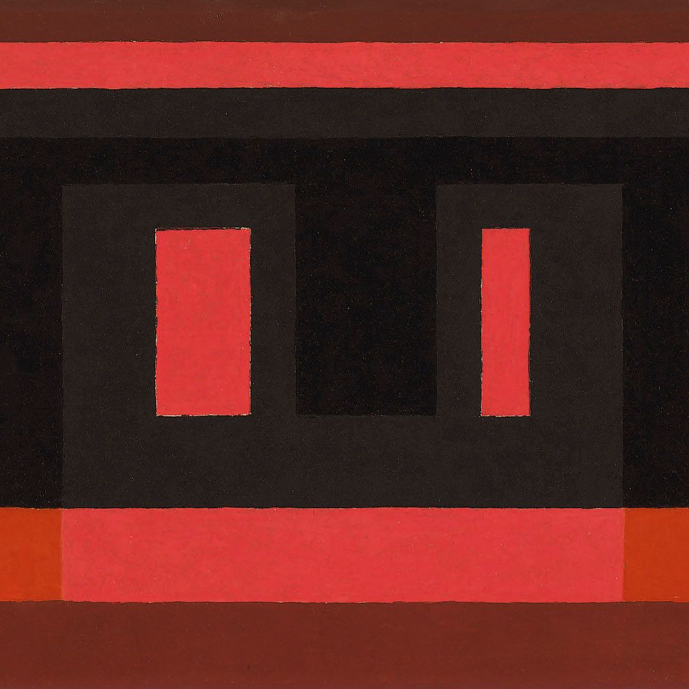 Josef Albers — Саман (вариант): Нью-Мексико, черно-розовый