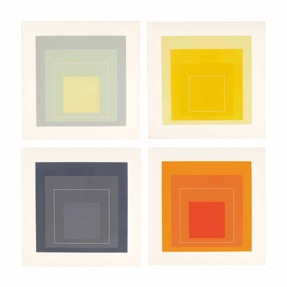 Josef Albers — Квадраты с белыми линиями, серия I, изображение 1