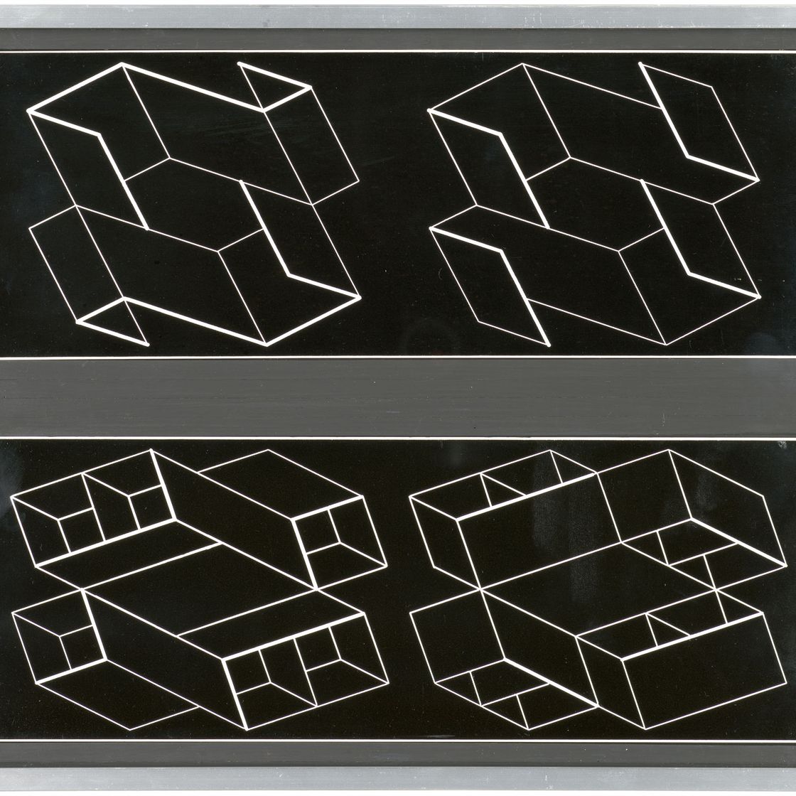Josef Albers — (i) Структурная группировка: Duo H (ii) Структурная группировка: Duo B, изображение 2