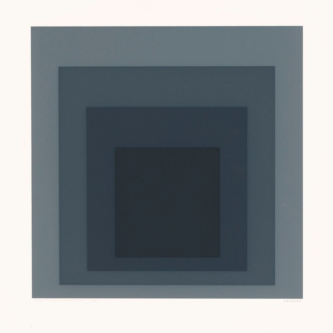 Josef Albers — Джозеф Альберс, Gray Instrumentation I , Tyler Graphics, Маунт-Киско, Нью-Йорк, 1975 (тираж 225 экземпляров)