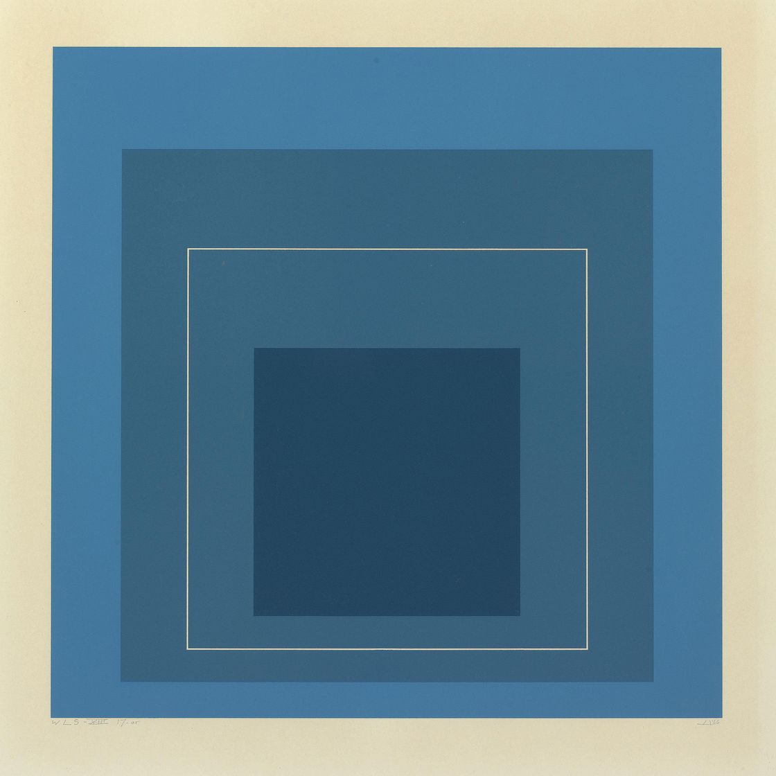 Josef Albers — Квадраты с белыми линиями (серия II) (Даниловиц 172), изображение 2