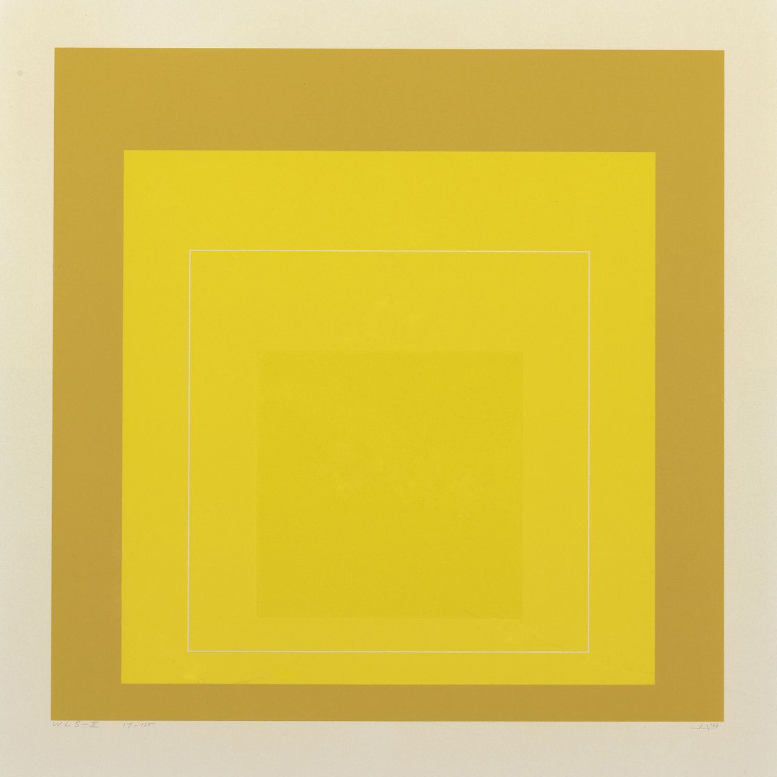 Josef Albers — Квадраты с белыми линиями (серия II) (Даниловиц 172), изображение 5