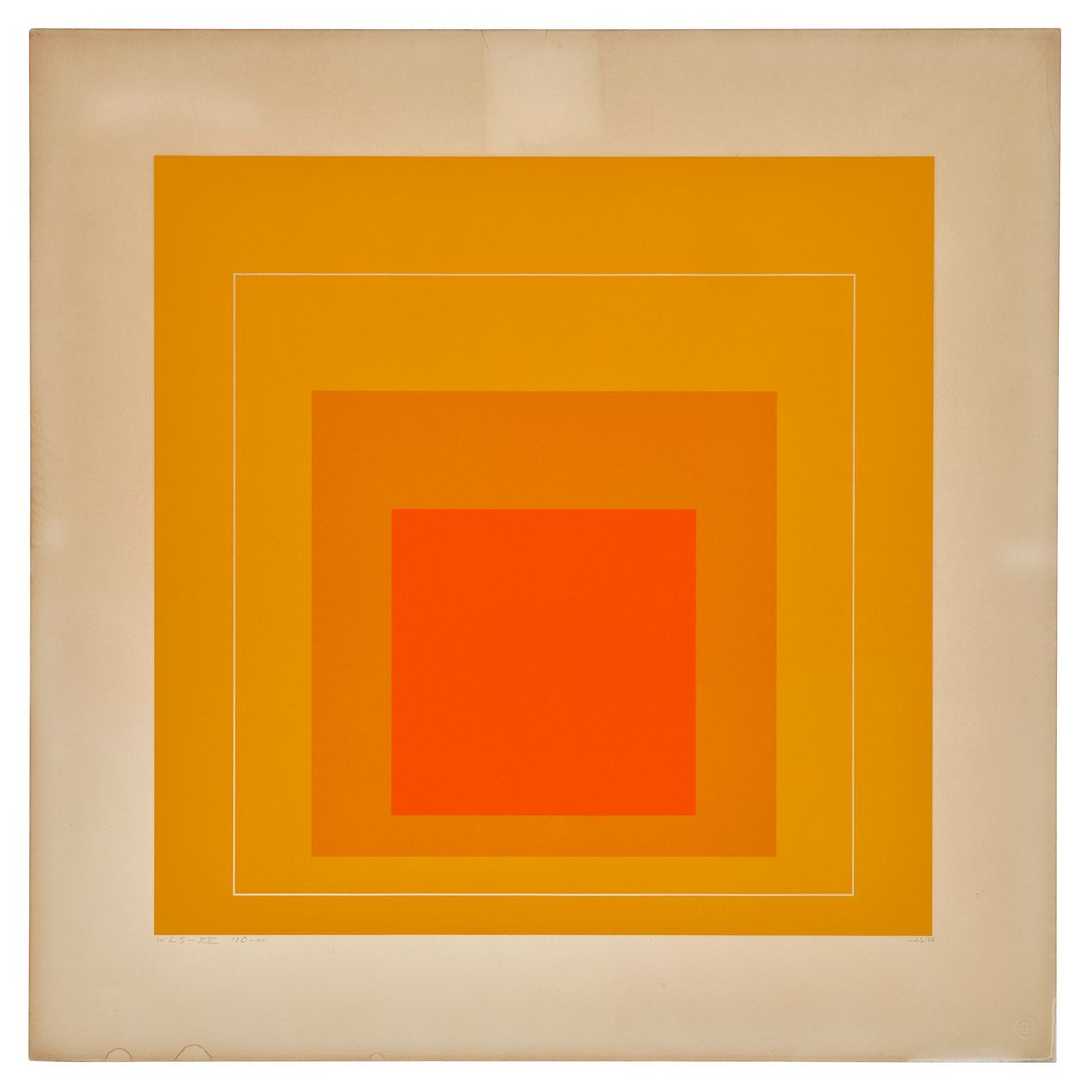 Josef Albers — Квадрат XII белой линии, da: Квадрат II белой линии