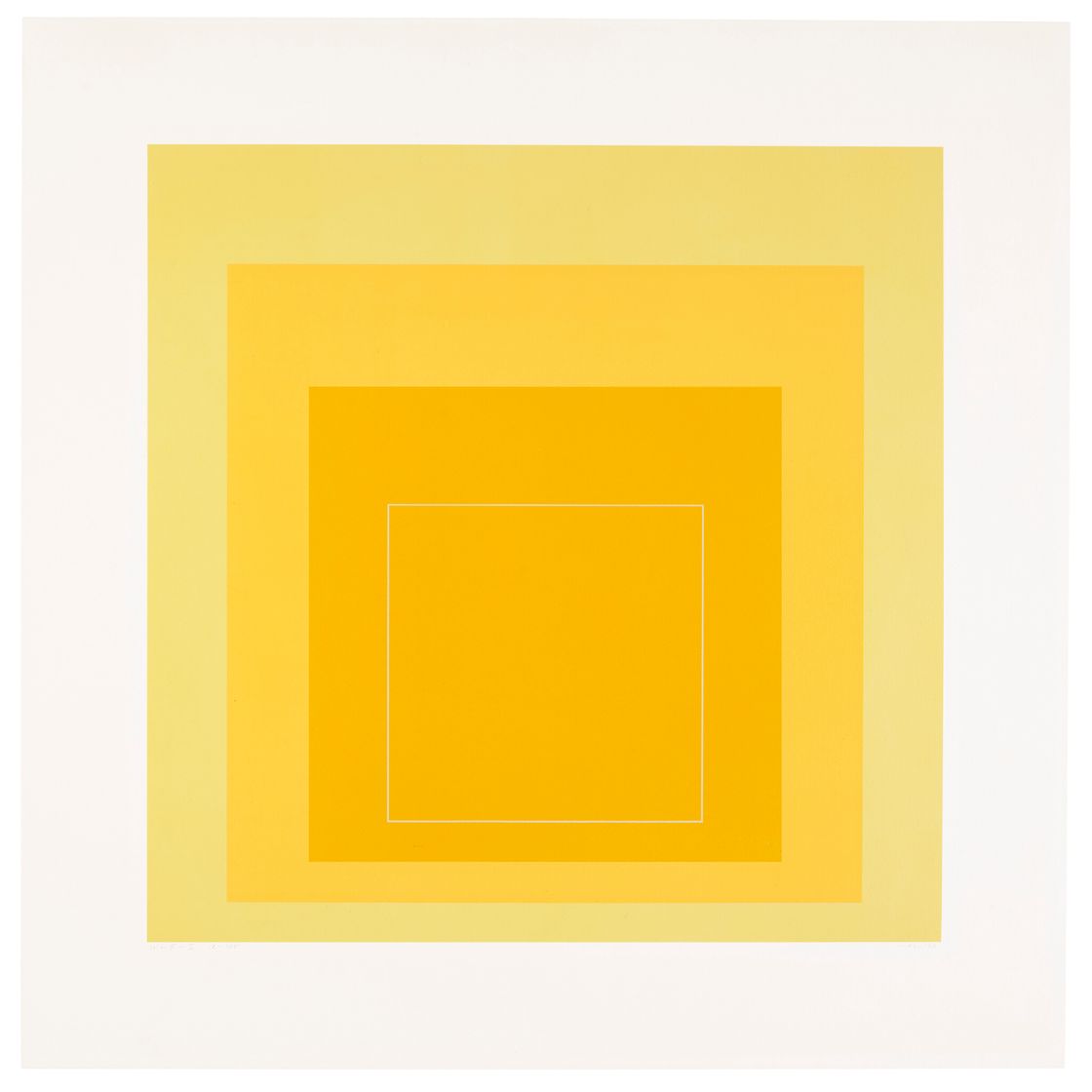 Josef Albers — Квадраты с белыми линиями, серия I: один отпечаток, изображение 1