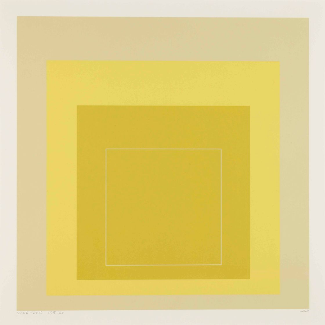 Josef Albers — Квадрат белой линии XVII, из квадратов белой линии