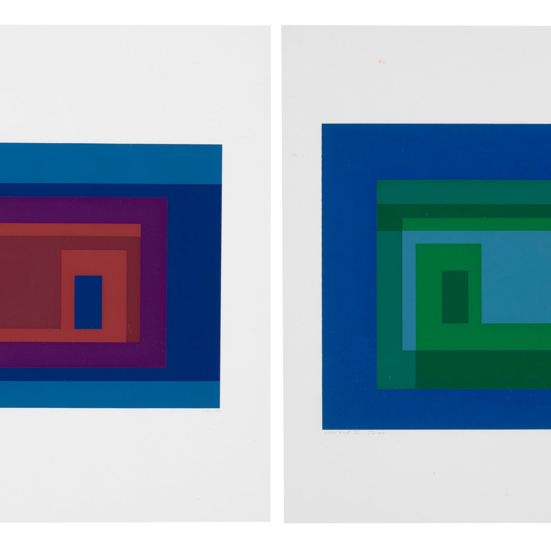 Josef Albers — Десять вариантов: два принта, изображение 1
