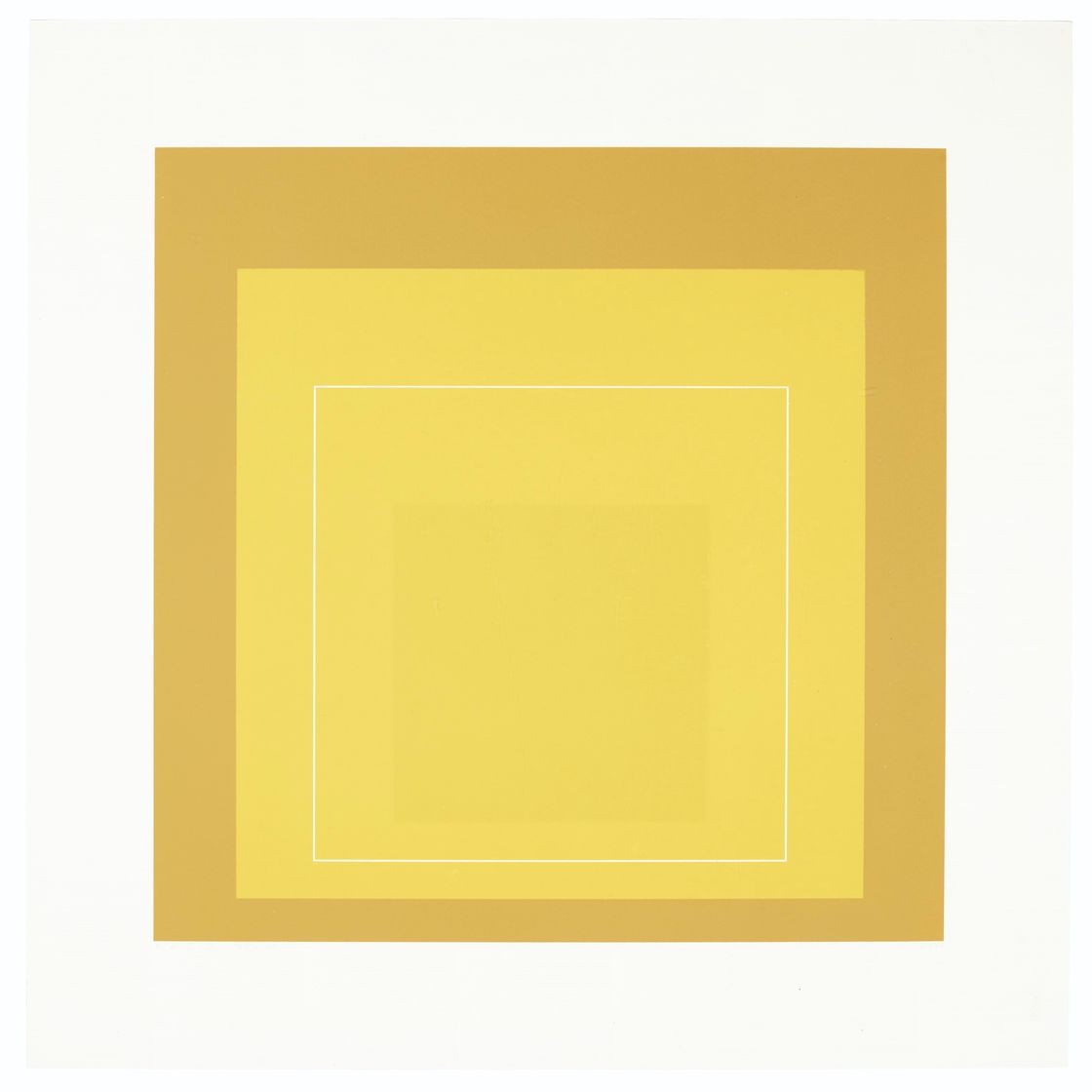 Josef Albers — WLS X, из белых линейчатых квадратов (серия II)