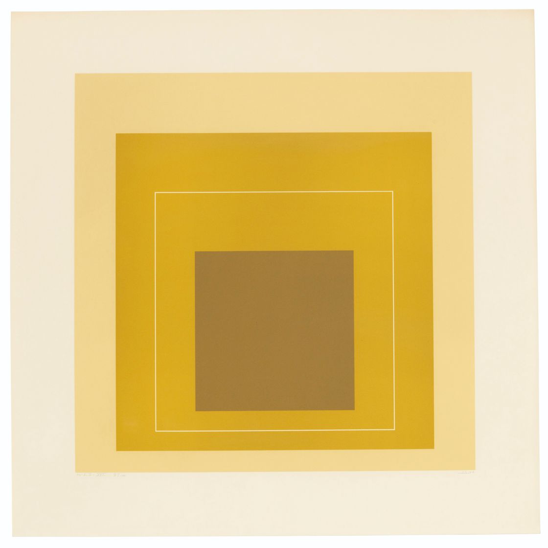 Josef Albers — Квадраты с белой линией (серия II): одна пластина