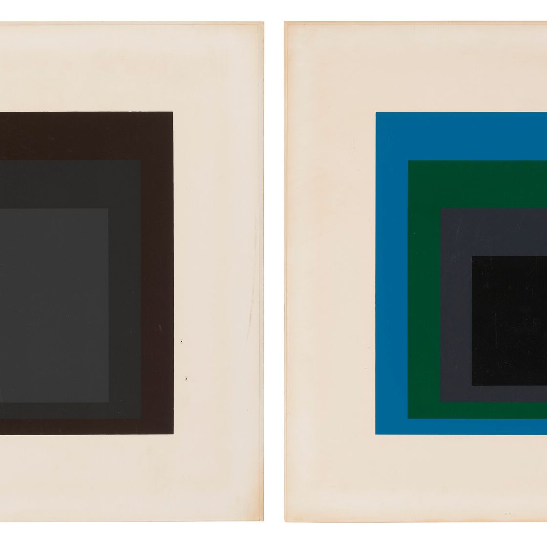 Josef Albers — Мягкий край-Твердый край: два отпечатка